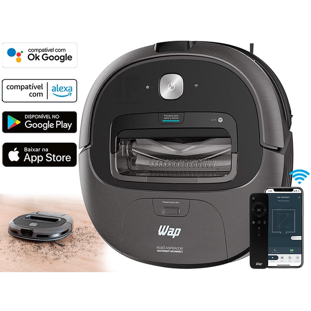 Aspirador Robô Inteligente Varre Passa Pano Com Sensor Bivolt Wap