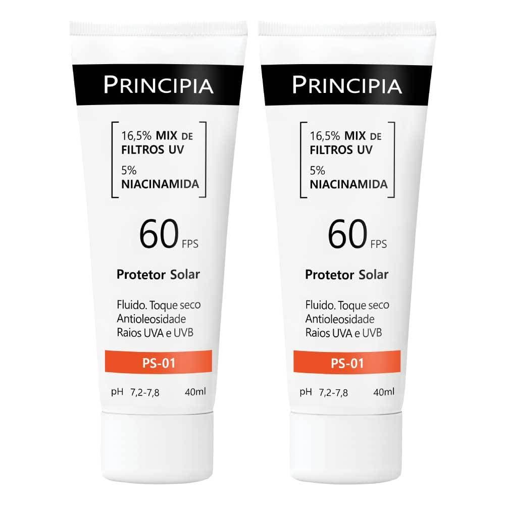 Kit 2 Protetores Solares Facial  FPS 60 Principia