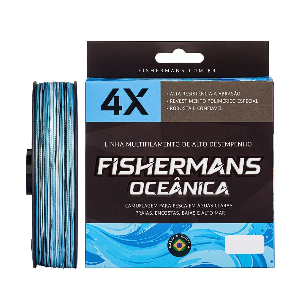 Fishermans Oceânica 4X Linha De Pesca Multifilamento | 10 até 100 libras