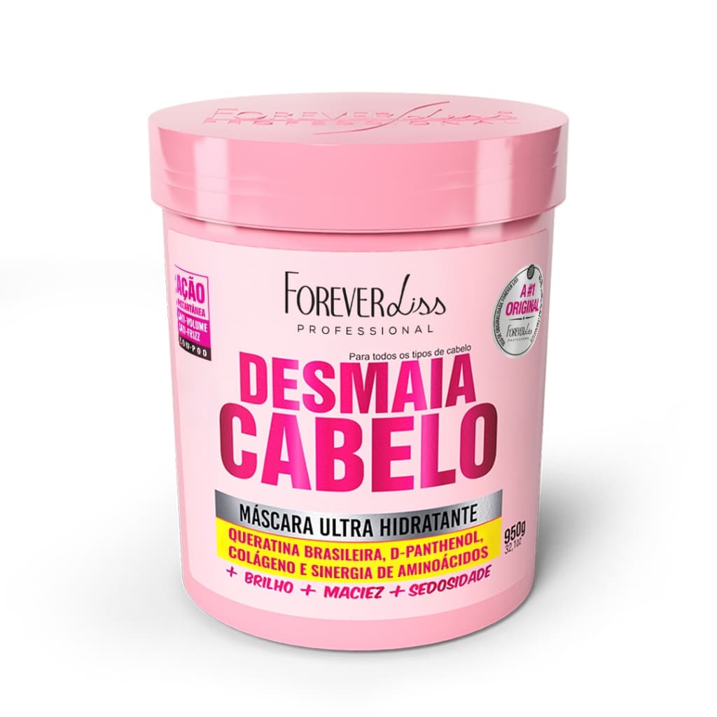 Máscara Ultra Hidratante Desmaia Cabelo Forever Liss 950G