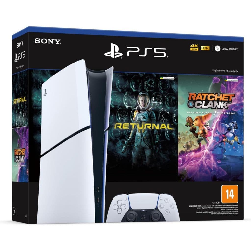 PlayStation 5 Slim Digital 825GB Pacote ASTRO BOT e Gran Turismo 7