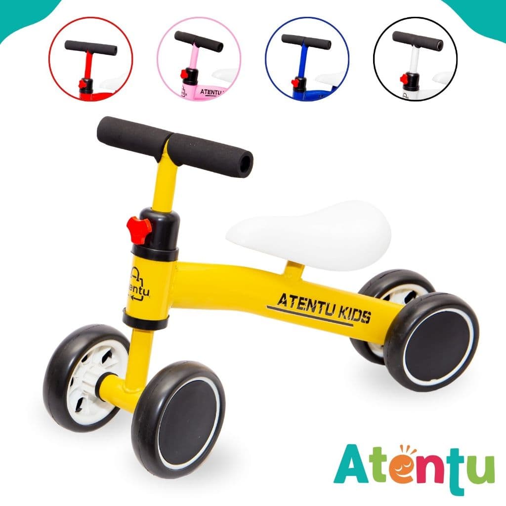 Bicicleta de Equilíbrio Infantil Sem Pedal 4 Rodas