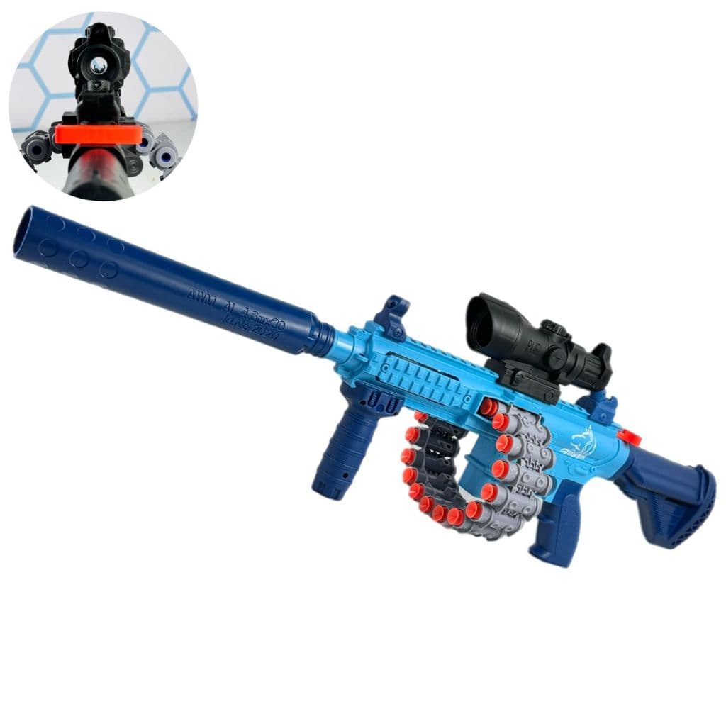 Brinquedo Nerf Camuflada Com Mira Telescópica e Dardos De Espuma Rifle M16 Com Silenciador