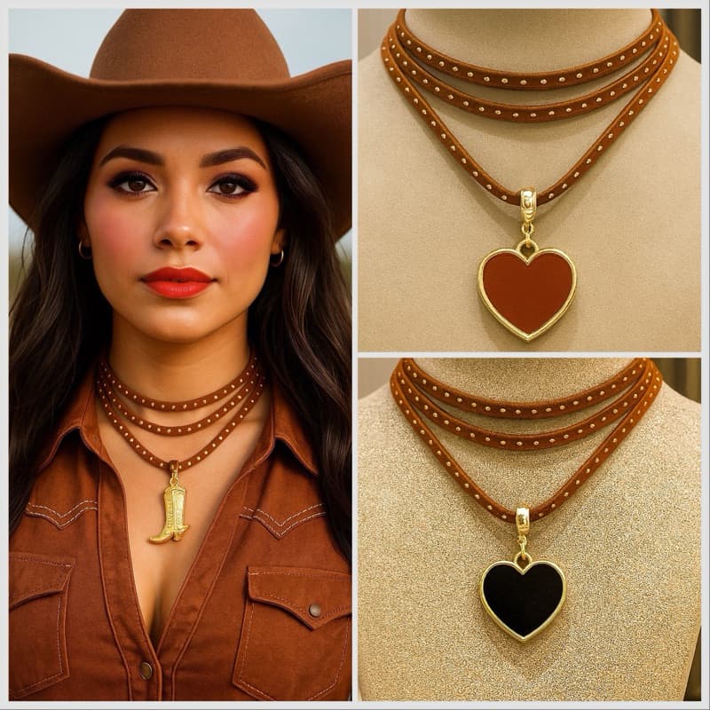 Colar estilo Country Sertanejo elegante vários modelos