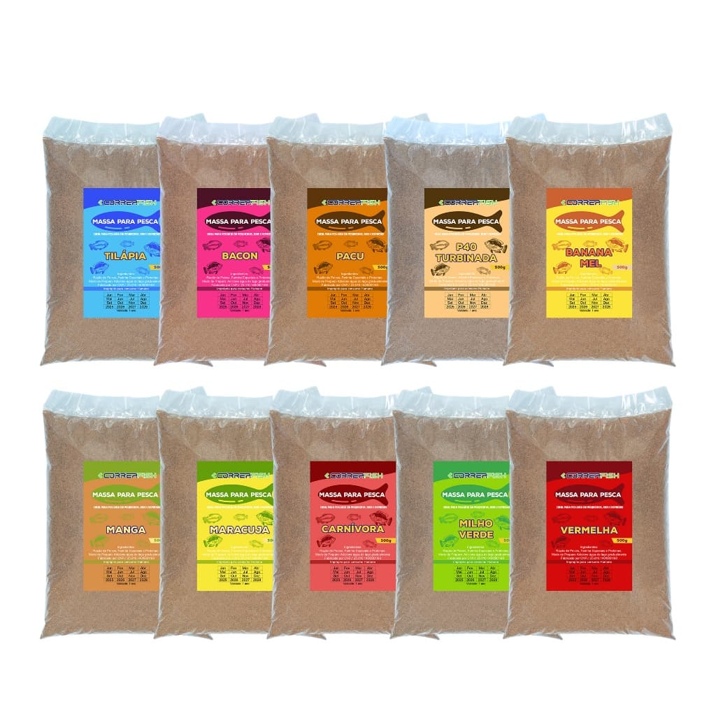 Kit 5 Massa Para Pesca Corrêa Fish Diversos  Sabores