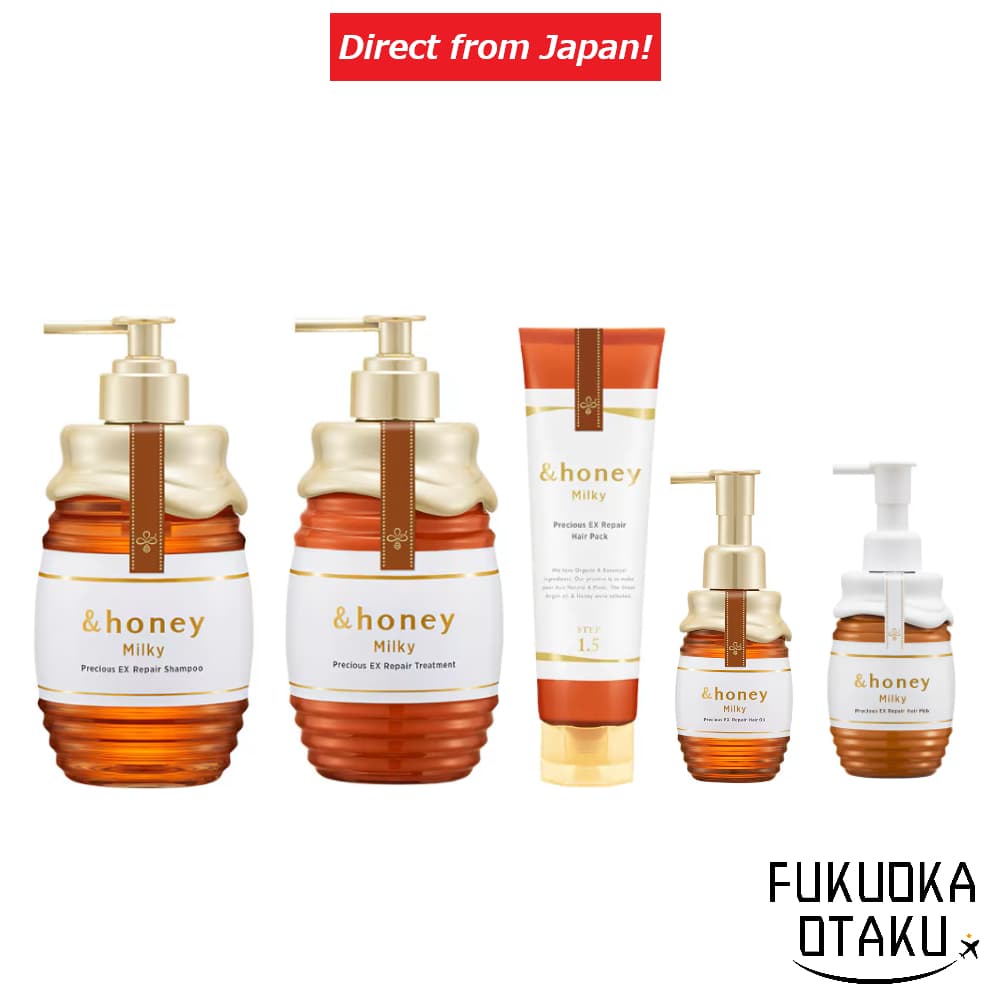 honey Milky Precious EX Repair Shampoo/Condicionador/Máscara/Óleo Capilar/Leite【Direto do Japão