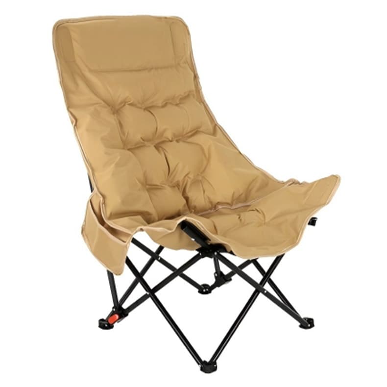 Cadeira Dobrável Acolchoada Enchimento de Algodão Premium Tecido Oxford Pesca Camping com Bolsa