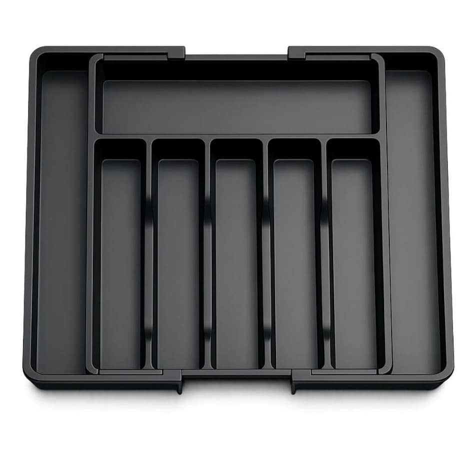 Organizador  De Utensílios Porta Talheres Ajustável Expansível Gaveta Cozinha Bandeja Extensor Faca