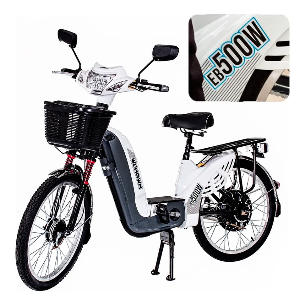 Bicicleta Scooter Elétrica 500W WeHawk WX-01 EB com Bateria Chumbo Removível Sem CNH