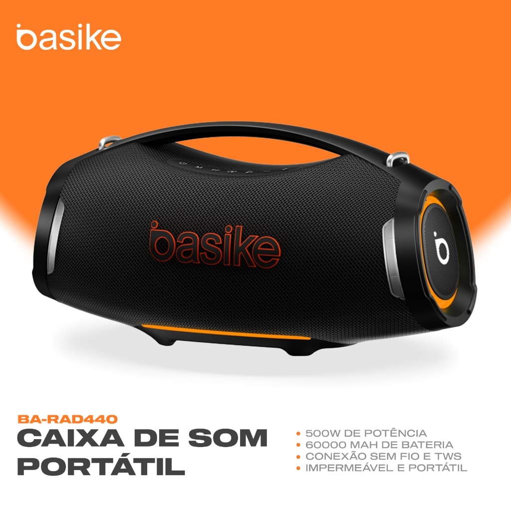 BASIKE BA-RAD440 500W com bateria de 60.000 mAh