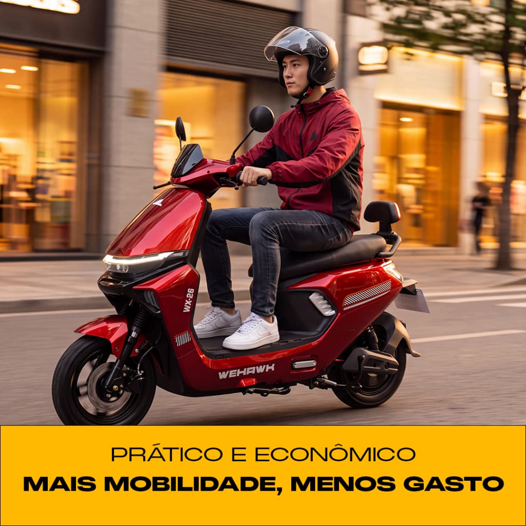 Scooter Elétrica 1000W WX-26 Resistente a Água  Bateria de Lítio 60V 20Ah Autopropelido