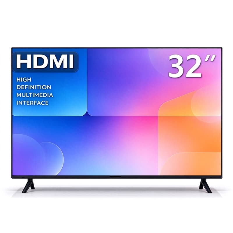 TV 32 Polegadas Digital HD 2 Entradas HDMI 2 USB Porta VGA Áudio Estéreo Bivolt Preta