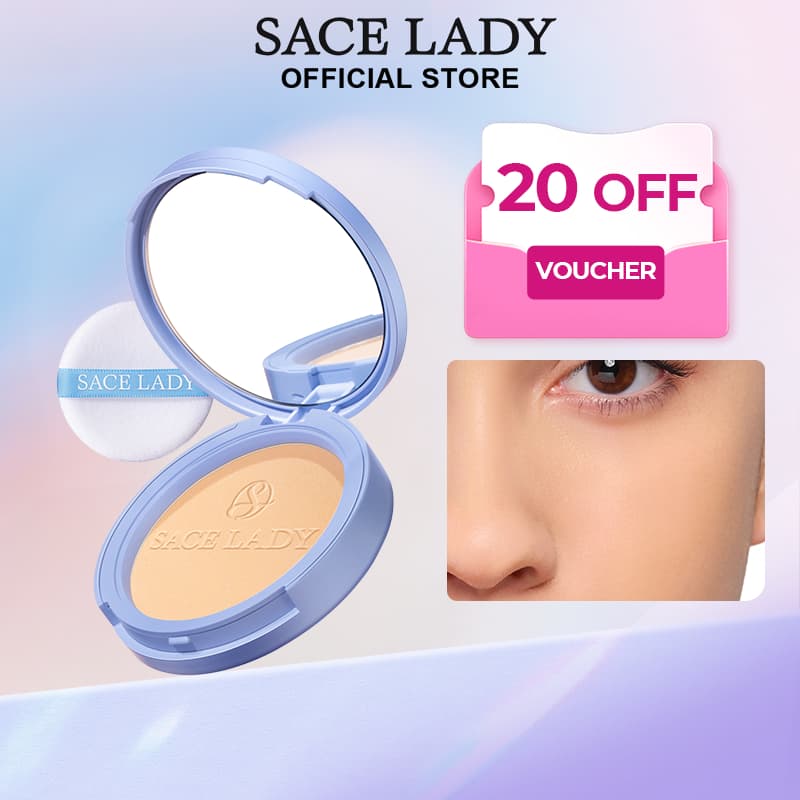 Pó Compacto SACE LADY Controle De Óleo Maquilhagem De Longa Duração Pó solto