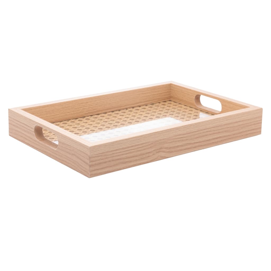Bandeja Retangular Lyor de Mdf com Fundo Treliça 36,5cm x 4c
