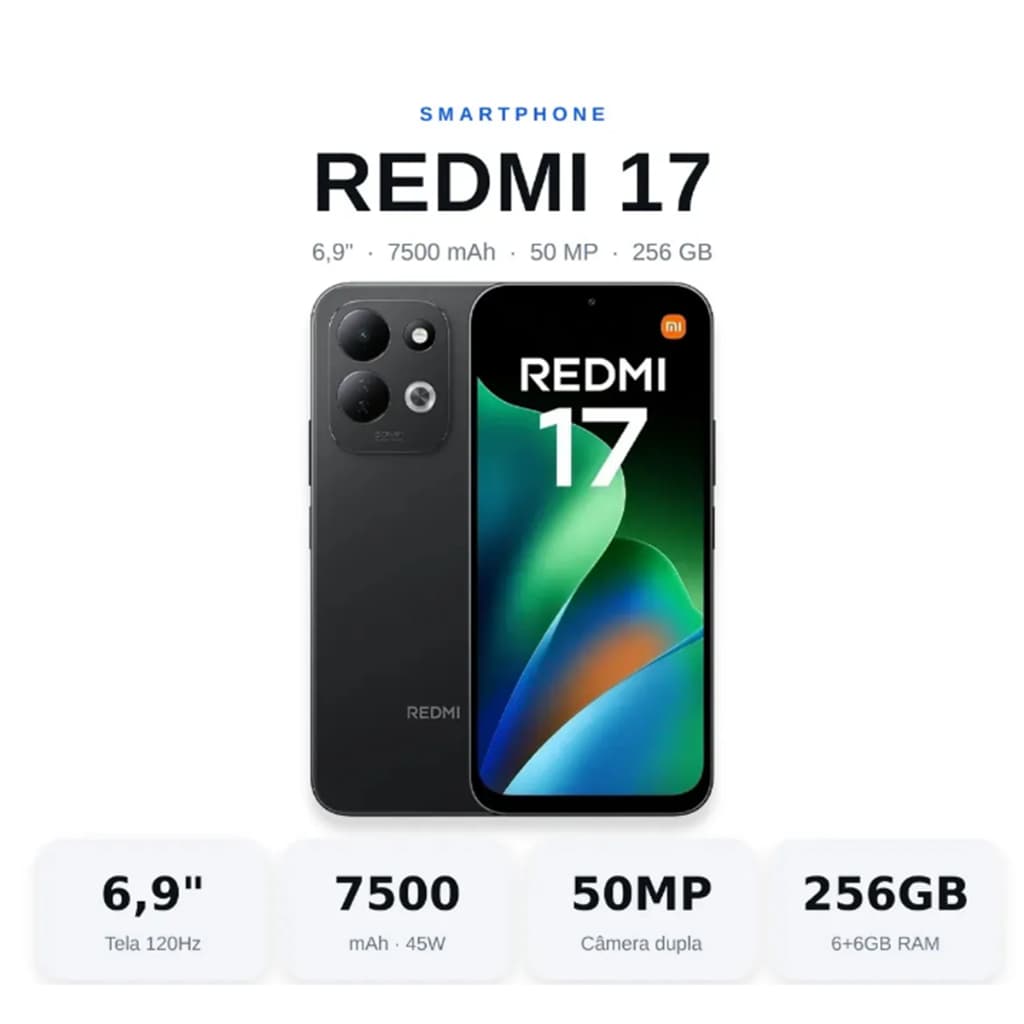 Smartphone Xiaomi Redmi 17 128gb 4G Global Original Lacrado