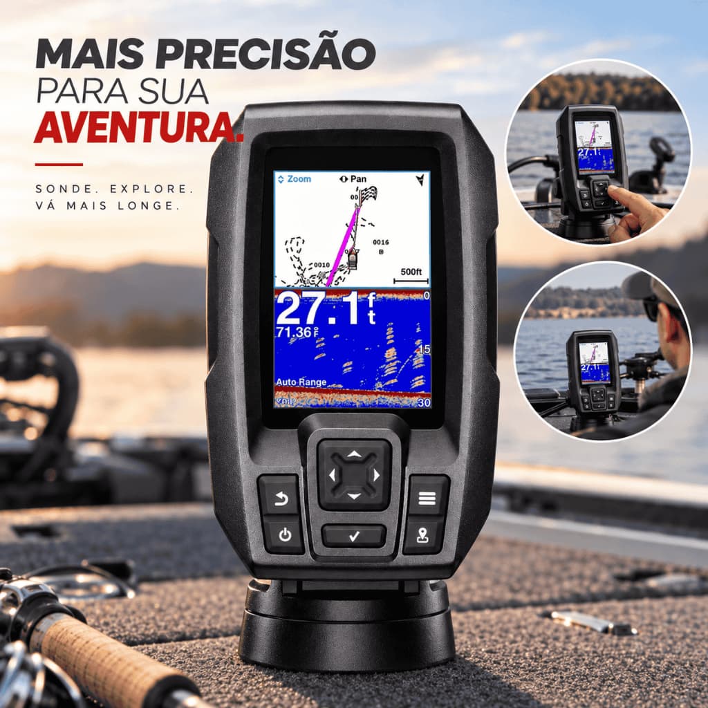 GPS Sonar para pesca Garmin Striker 4 Com Transdutor Preto - 010-01550-01