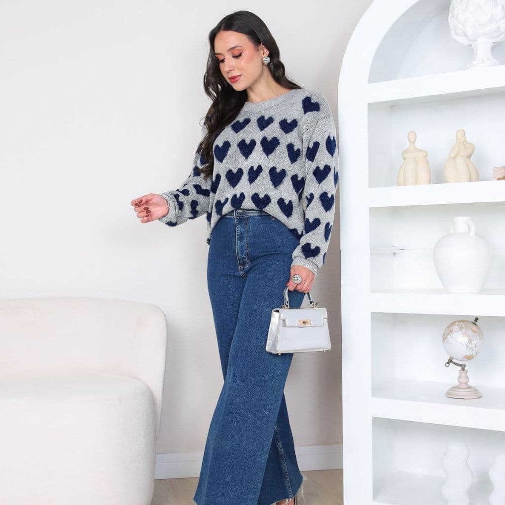 Blusa Coraçao Pelinho Feminina Moda Inverno Frio Fashion Confortável Quente Macia e Leve
