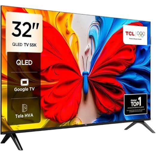 Smart TV 32 Polegadas FHD 32S5K QLED Dolby Audio TCL