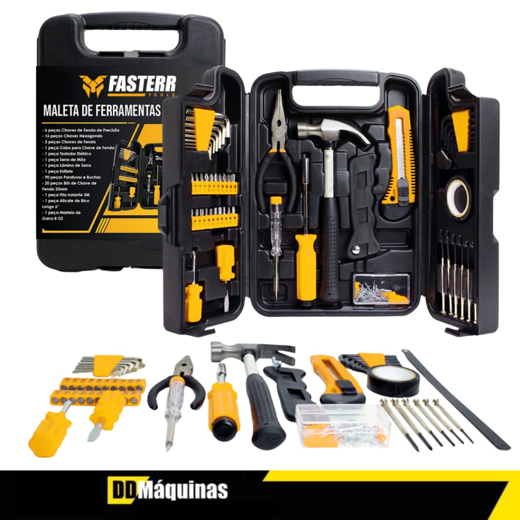 Kit de Ferramentas 142 Peças + Maleta Fasterr - Grupo CS Importações