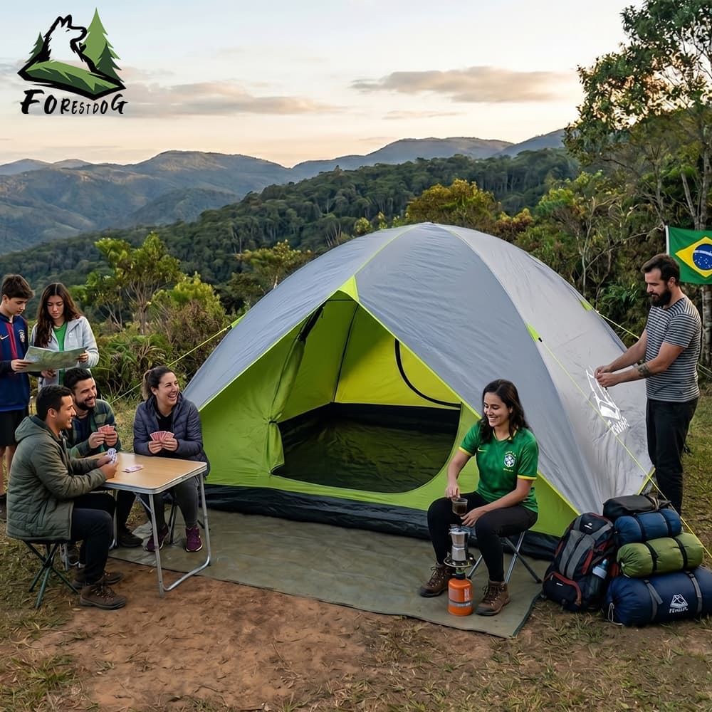 Forestdog Barraca Camping 10 Pessoas Acampamento280280180cm Impermeavel 2000mm