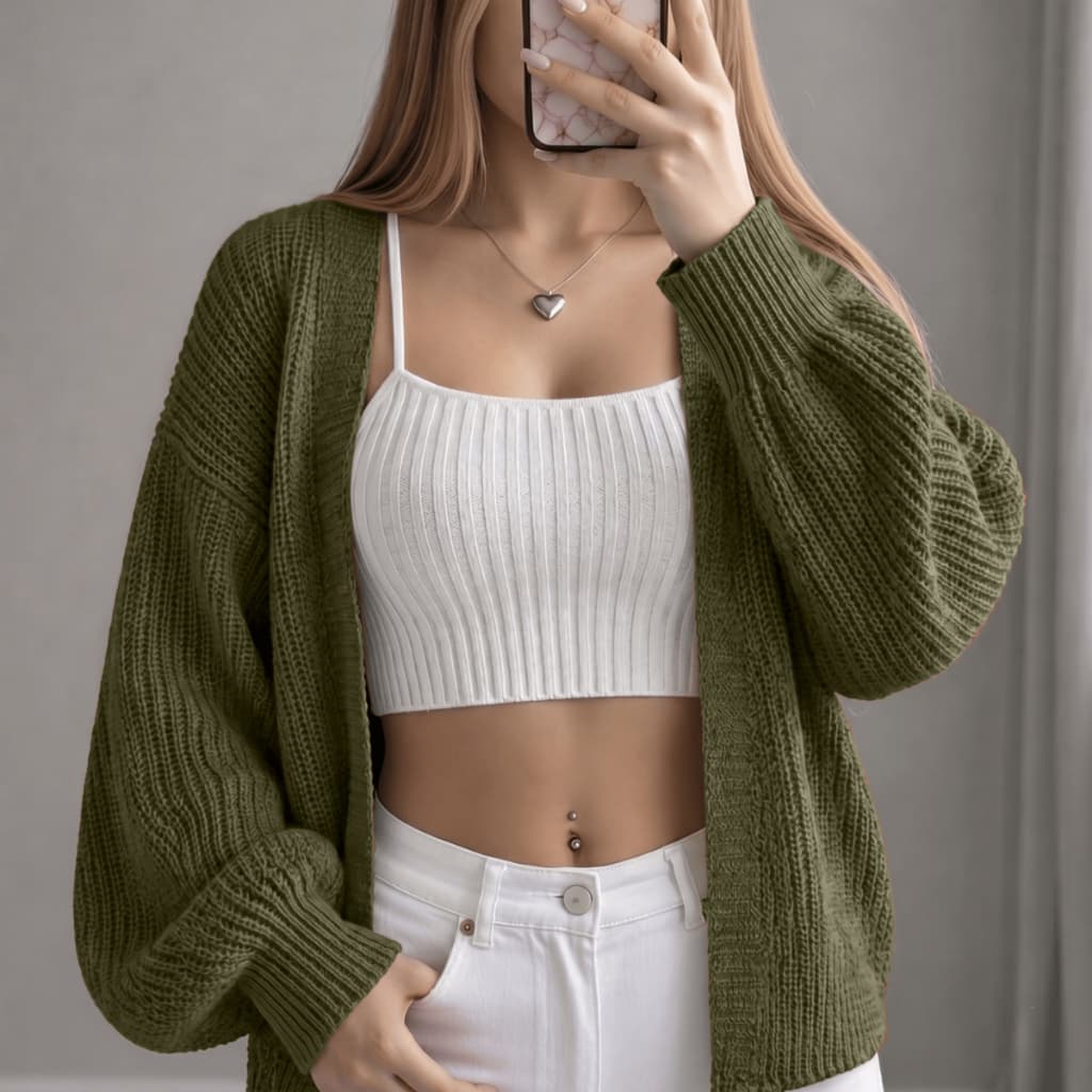 Cardigan Feminino Tricot Inverno (várias cores