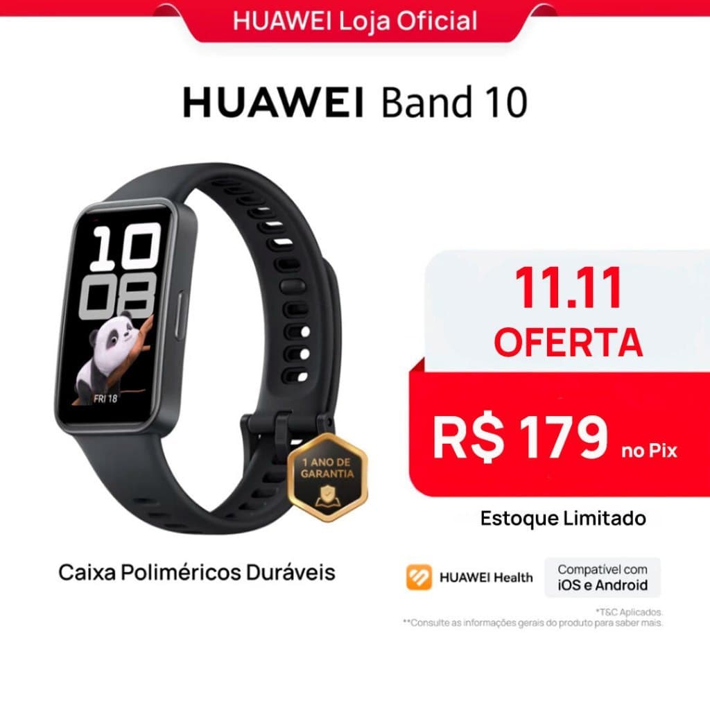 HUAWEI Band 10 Relógio Smartchwatch Análise do Sono em Nível Profissional