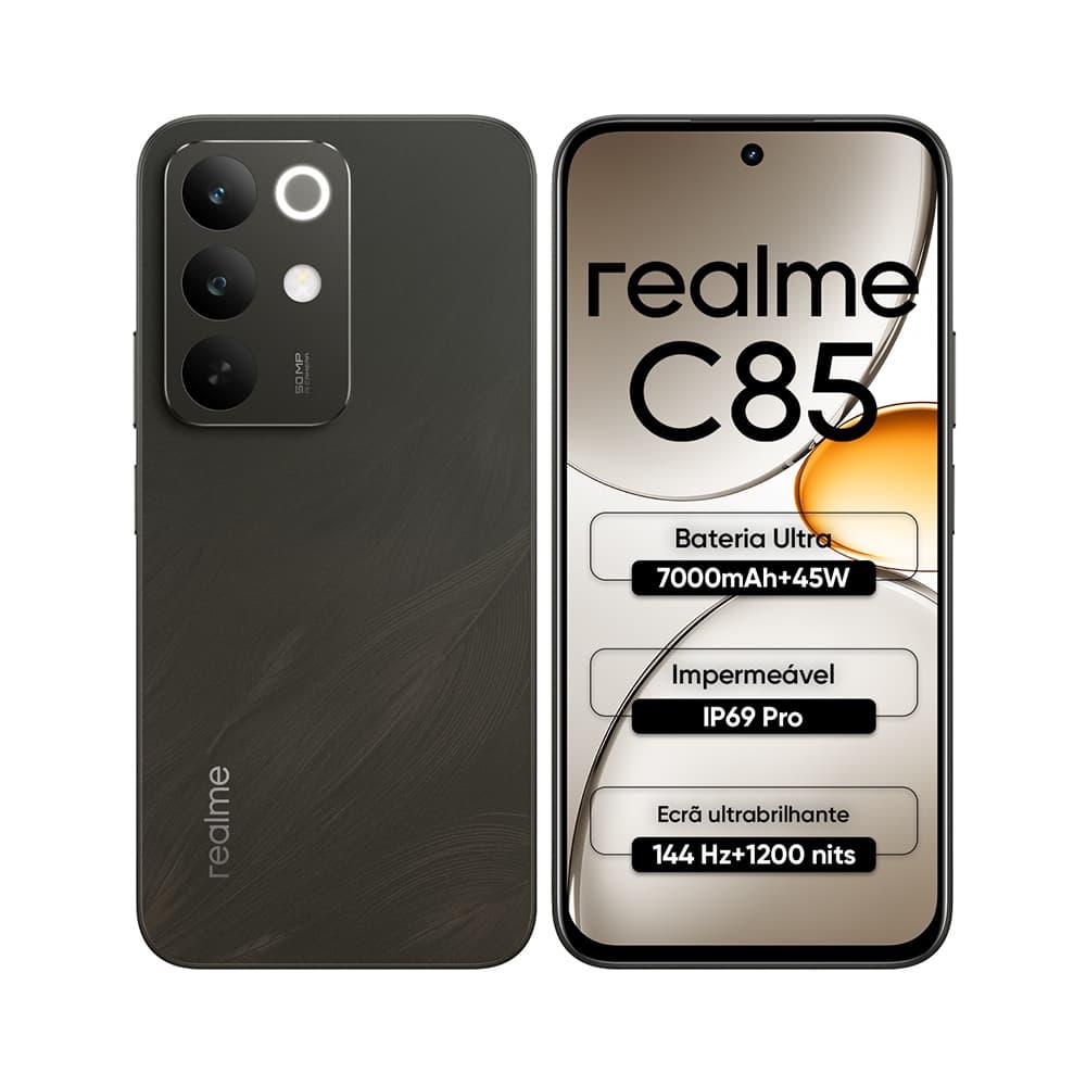 Smartphone Realme C85 4G NFC com Bateria de 7000mAh e Câmera AI de 50MP 6+128 GB