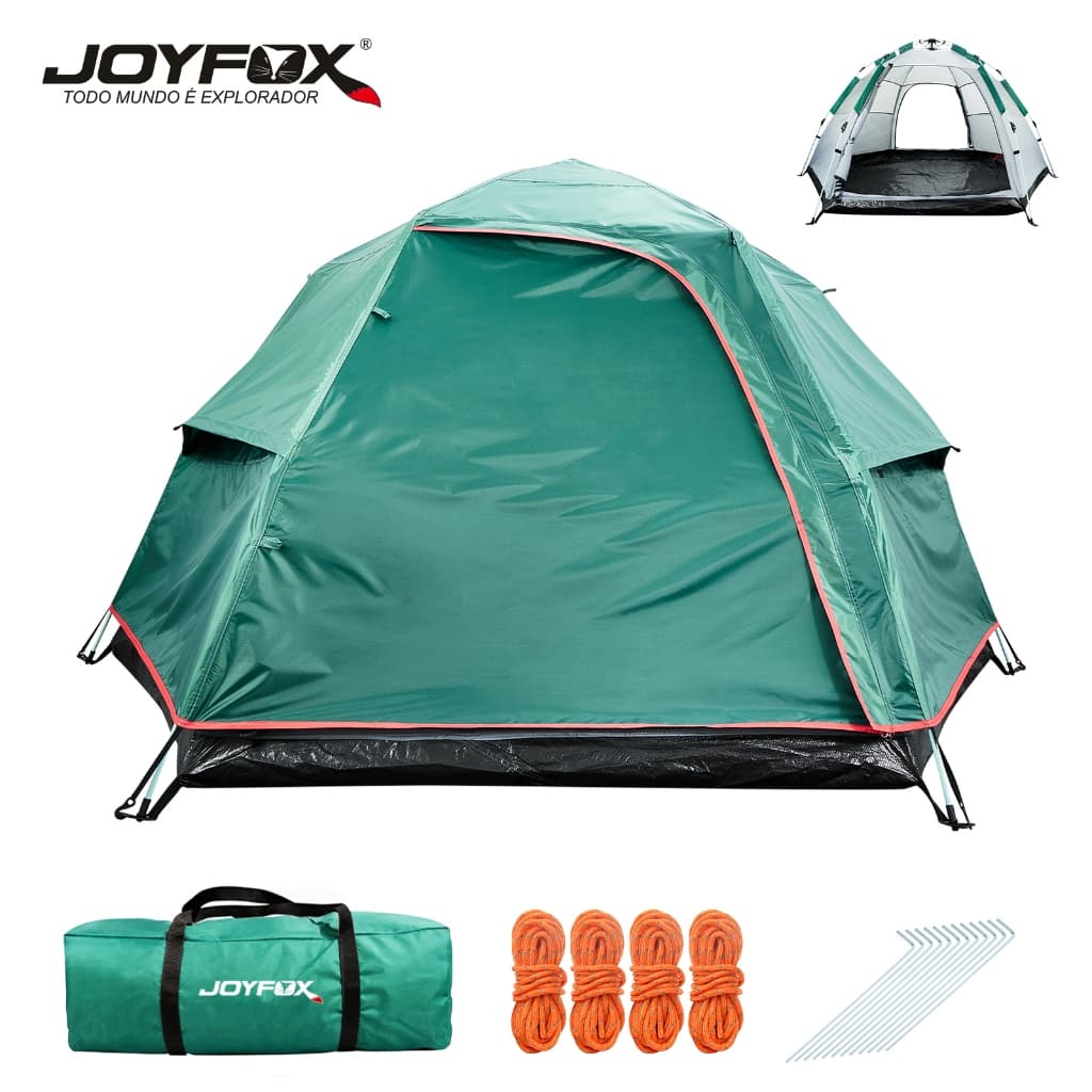 JOYFOX Barraca de Camping 5-8 Lugares Impermeavel Acampamento Grande Ventilacao 280250150cm