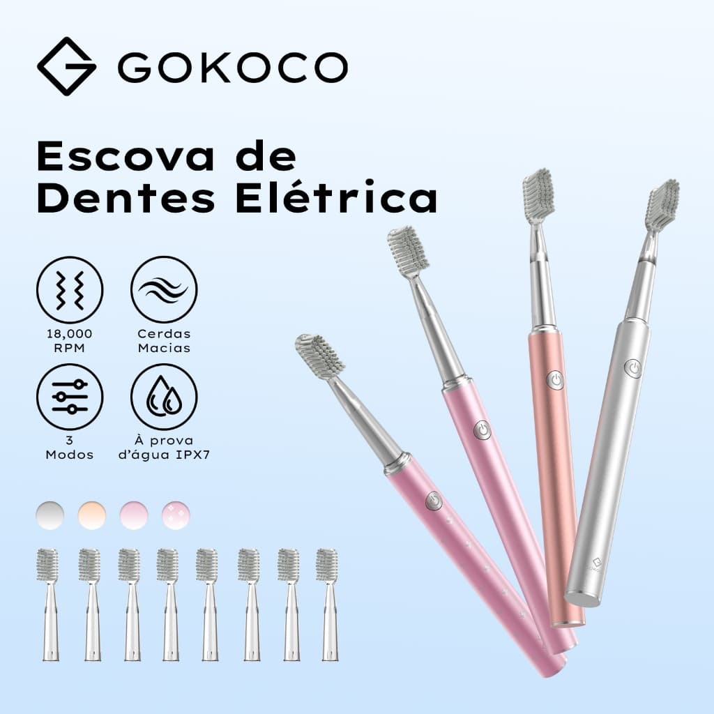 Gokoco entregando tudo até na escova de dente elétrica