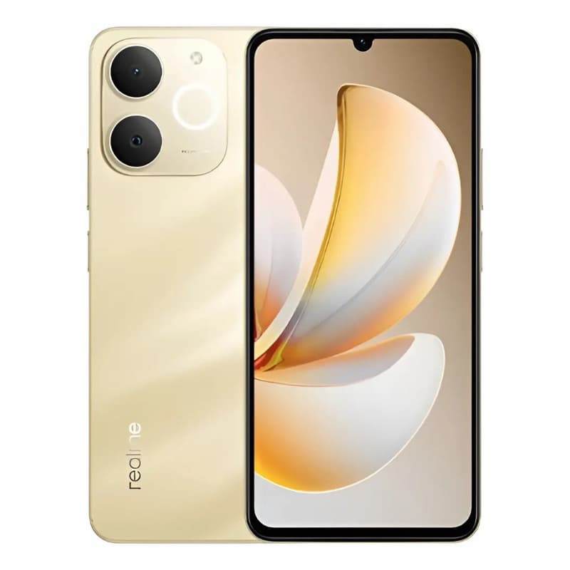 Celular Smartphone Realme Note70 128Gb/4Ram Dourado Versão Global/Dual Chip + Capinha de Brinde