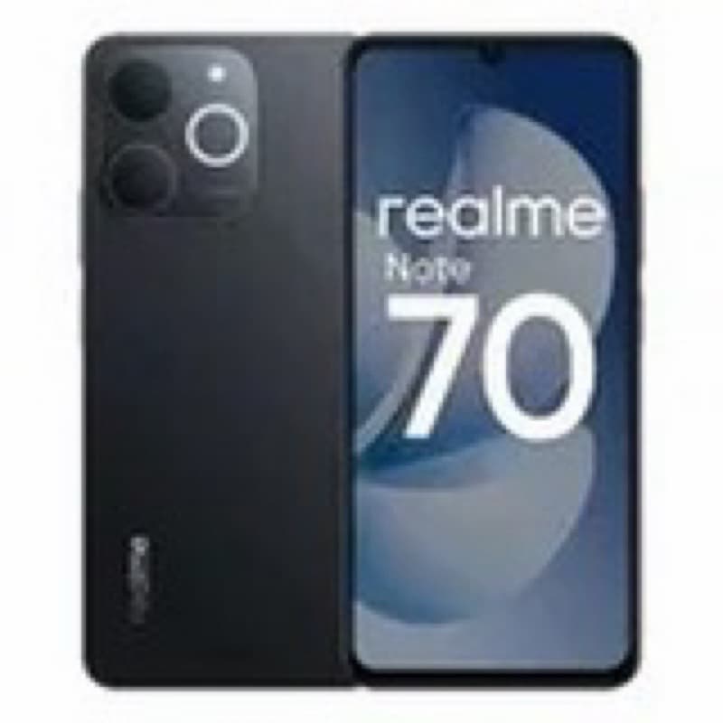 Celular Smartphone  Realme Note70 128Gb/4Ram Preto Versão Global/Dual Chip +Capinha de Brinde