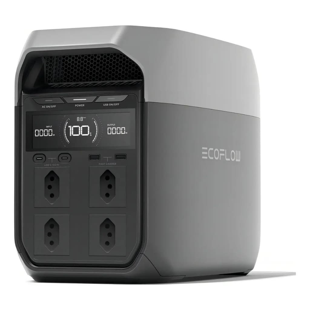 EcoFlow Delta 3 Estação de Energia Portátil 1024Wh 1800W 127V Gerador Solar Nobreak