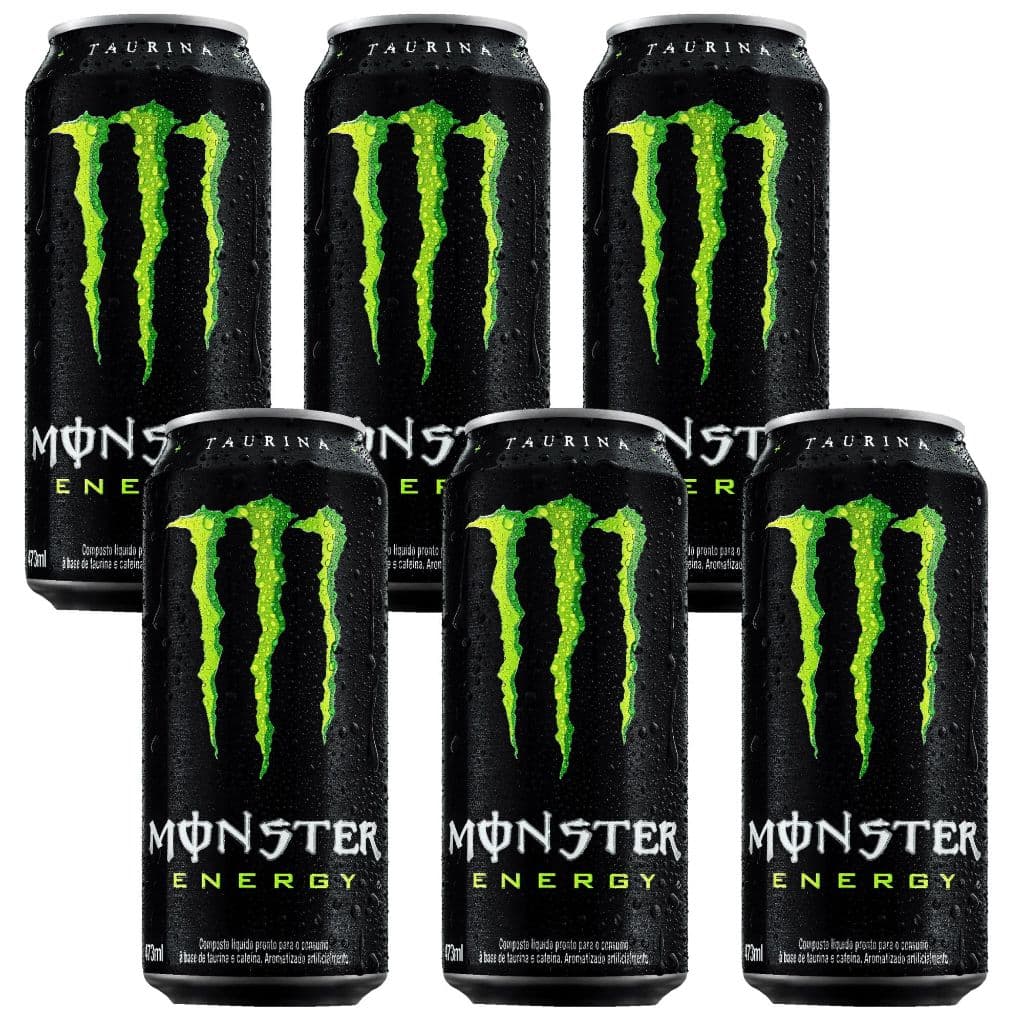 Kit com 6 Energéticos Monster Energy Original 473ml