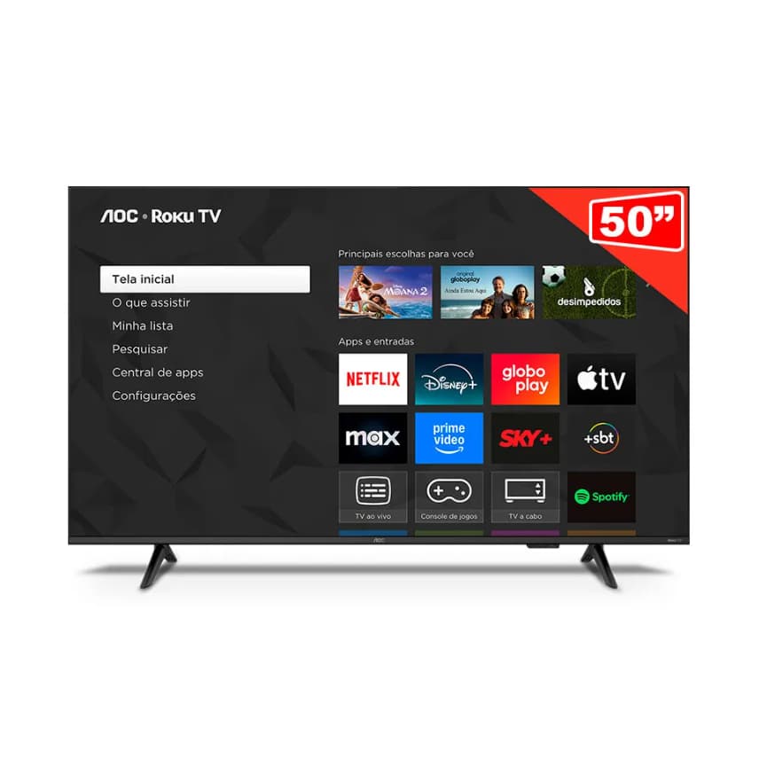 Smart Tv AOC 50'' Roku 4K UHD DLED Wi-Fi Dolby Audio
