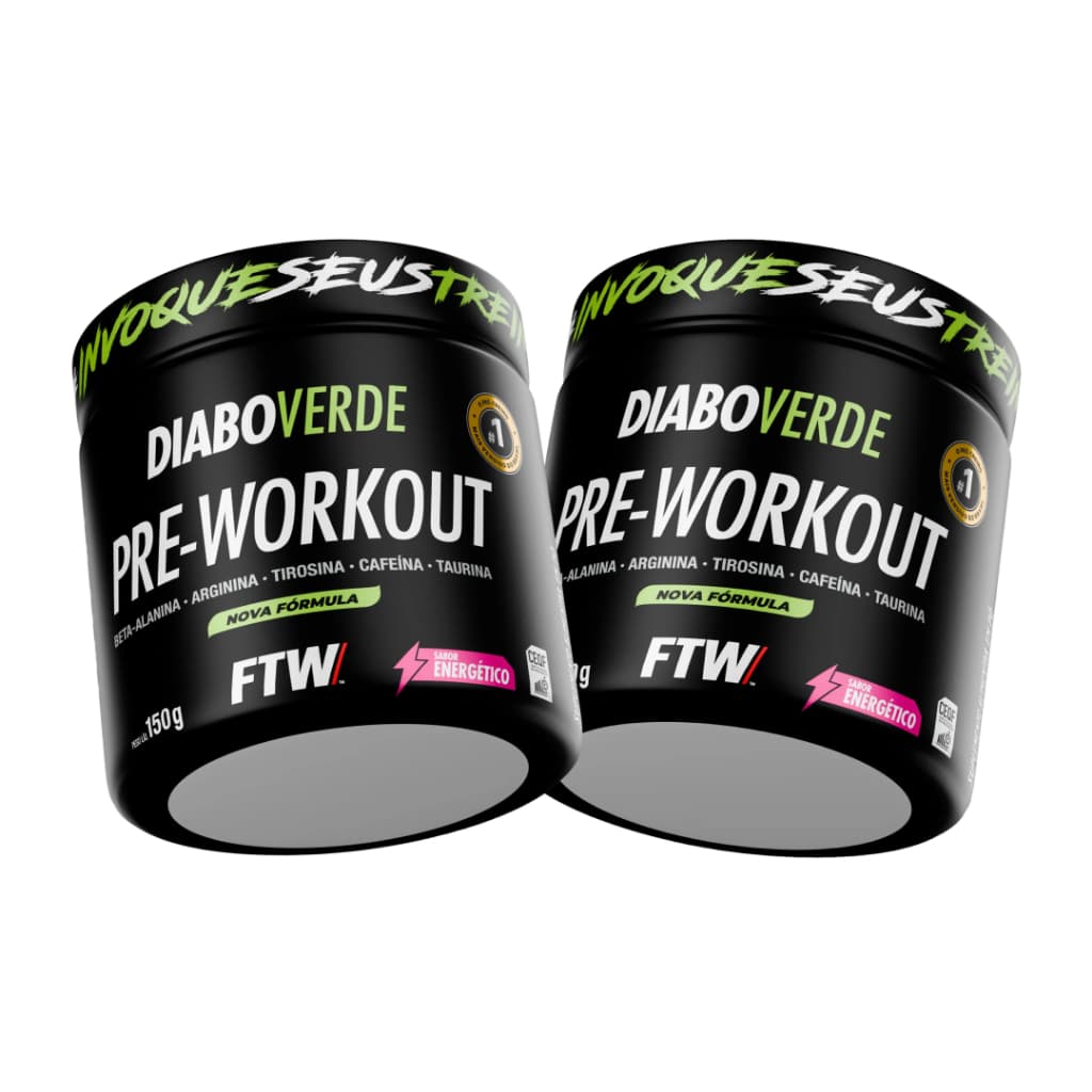 2x Kit 2x Pré Treino Diabo Verde Pre-Workout 150g - Ftw (Vários sabores