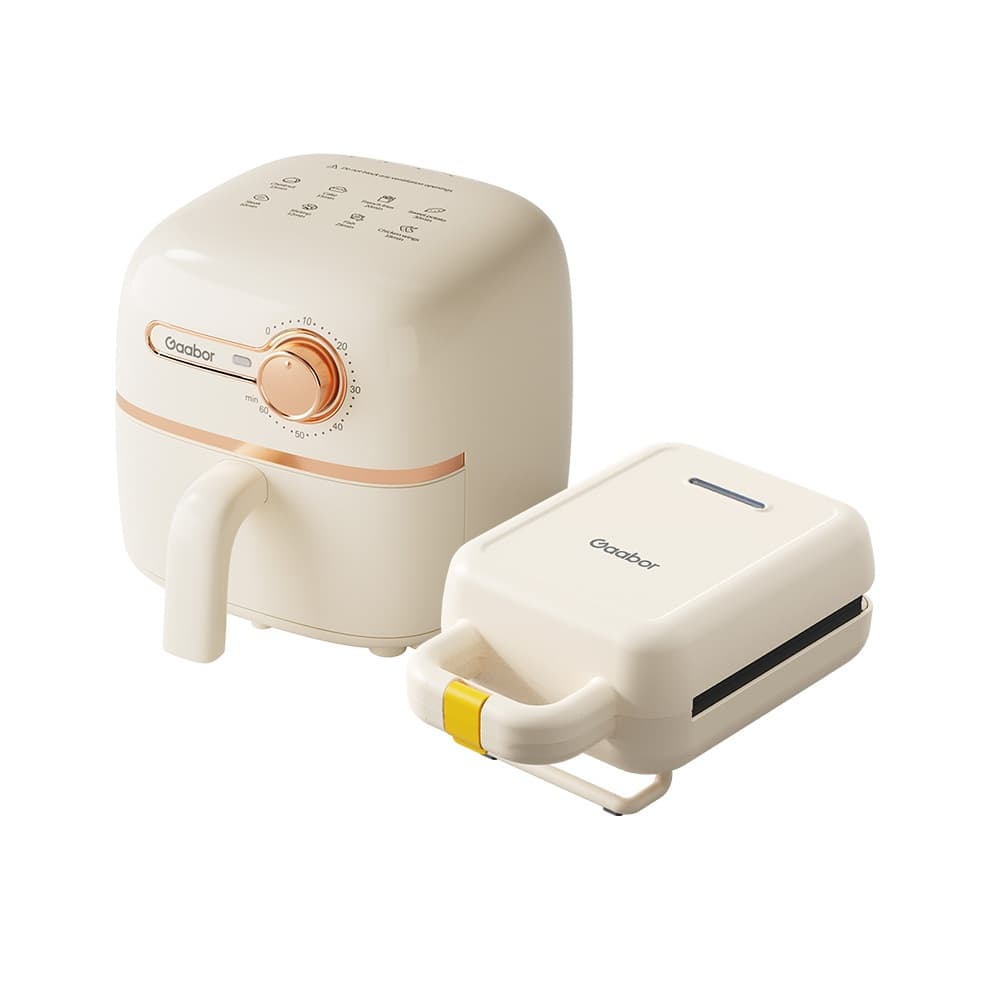 Oferta Combinada]Gaabor Combo Air Fryer 1.4L AF20M+Sanduicheira SM60M Antiaderente Removível