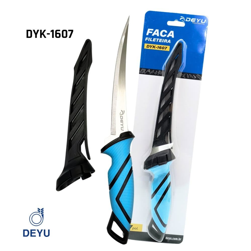 Faca Fileteira 7'' ou 5" Deyu DYK-1609 Extremamente Afiada Pescaria Pesca  Kit de  Sobrevivência