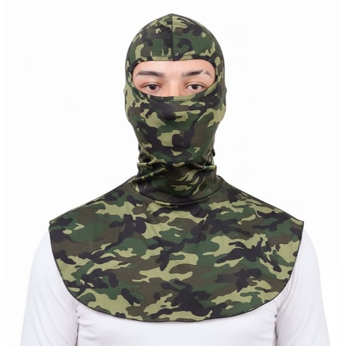 Máscara Para Pesca Touca Ninja Balaclava Comprida Pescaria Camuflada Motoboy Com Proteção Solar Suplex Unissex