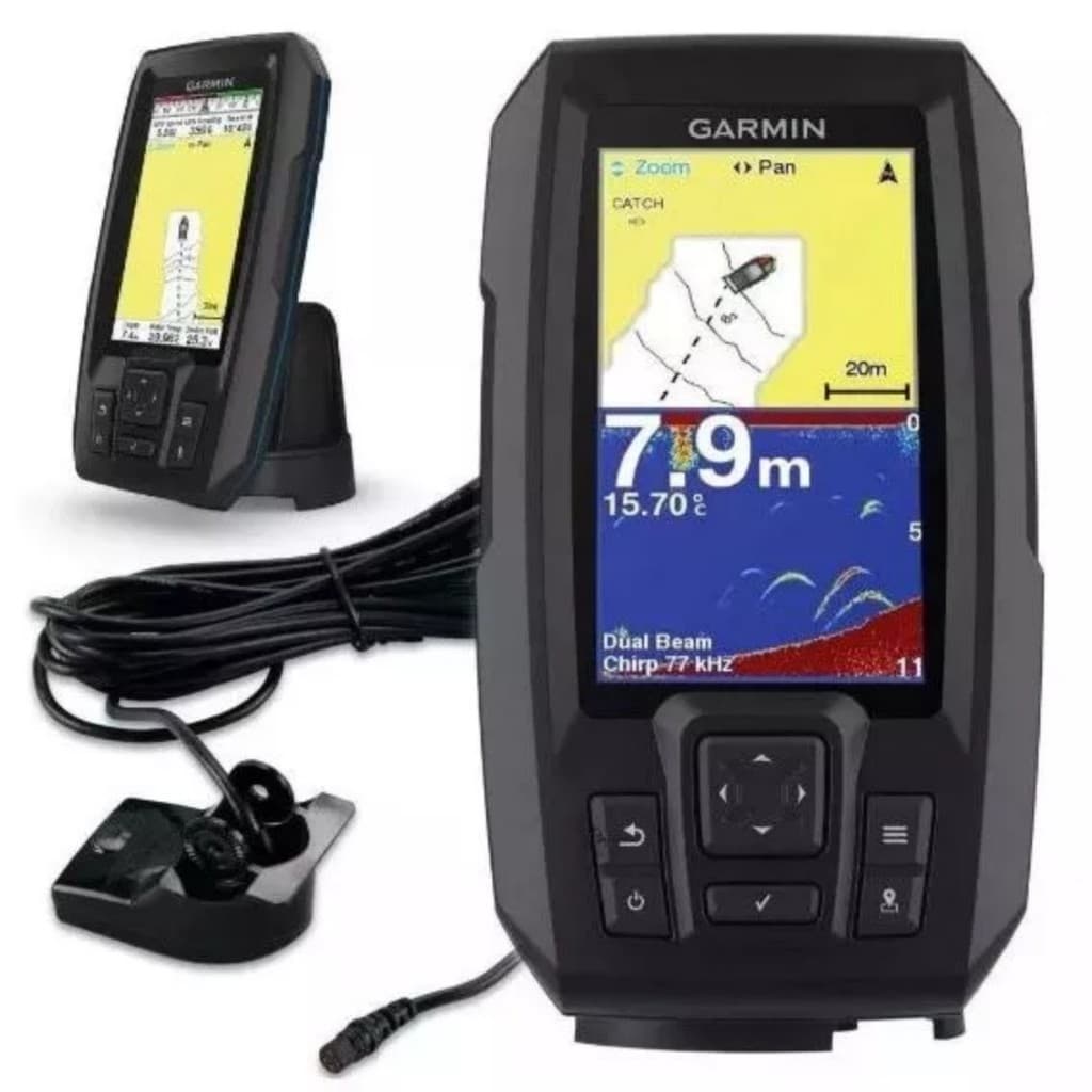 Gps de Pesca Com Transducer Sonar detecta Cardume Stryke 4 Plus