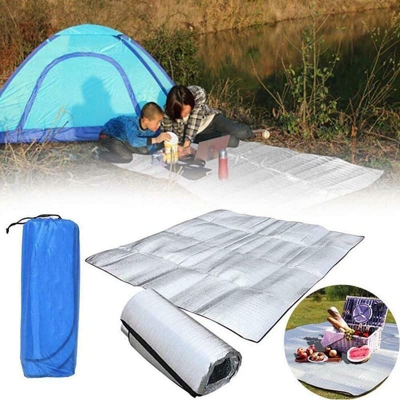 Tapete dobrável com isolamento à prova d'água 2m x 1.5m adequado para piquenique de acampamento na praia