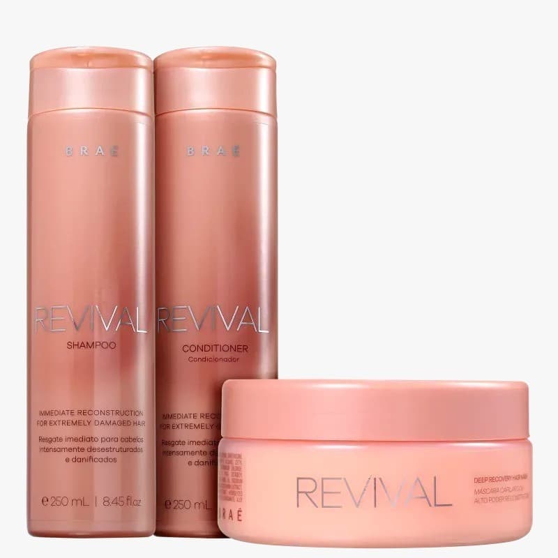 Kit Braé Revival Shampoo + Condicionador + Máscara