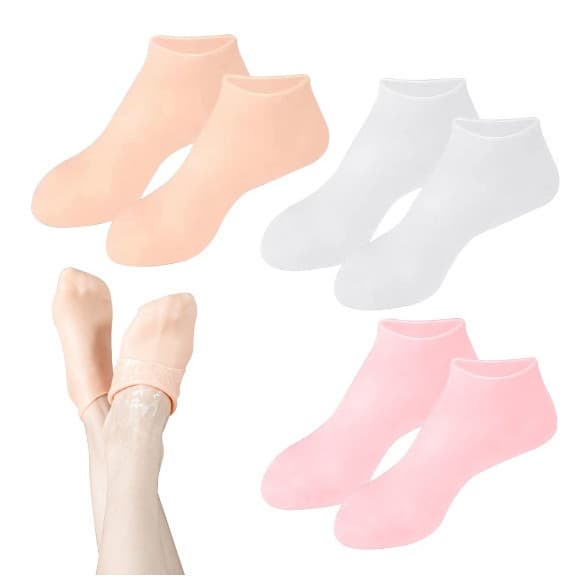 1/2/3 Pcs Meias De Silicone Para O Cuidado Dos Pés Gel Hidratante Anti-Rachaduras Removedor De Pele Morta