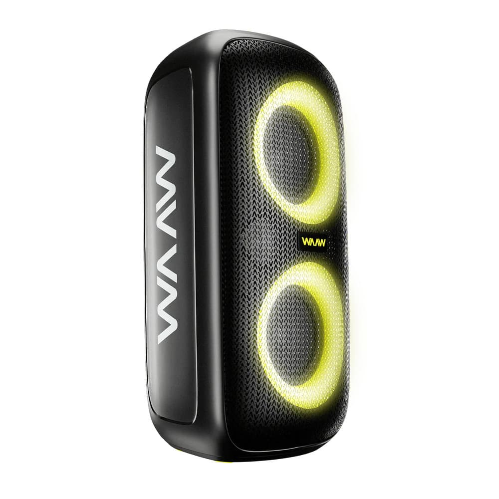 Caixa de Som Bluetooth WAAW Infinite 100 IPX4 Stereo Conexão TWS 4 Alto Falantes Bateria de Até 14H