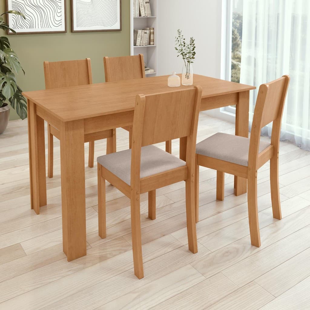 Conjunto Sala de Jantar com ​4 Cadeiras Easy Line