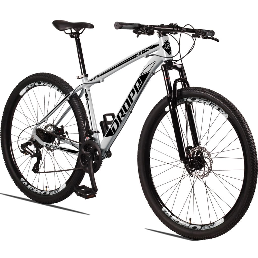 Bicicleta Dropp GUS Câmbios Shimano Aro 29 Aero 21 Marchas Freio a Disco Suspensão Dianteira MTB