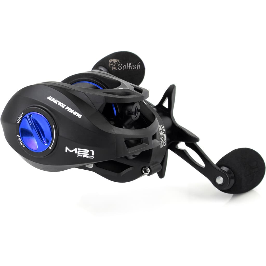 Carretilha Albatroz M21 Pro 6 Rolamentos Drag 9kg Azul Pesqueiro Barata c/ Alarme Resistente Tamba