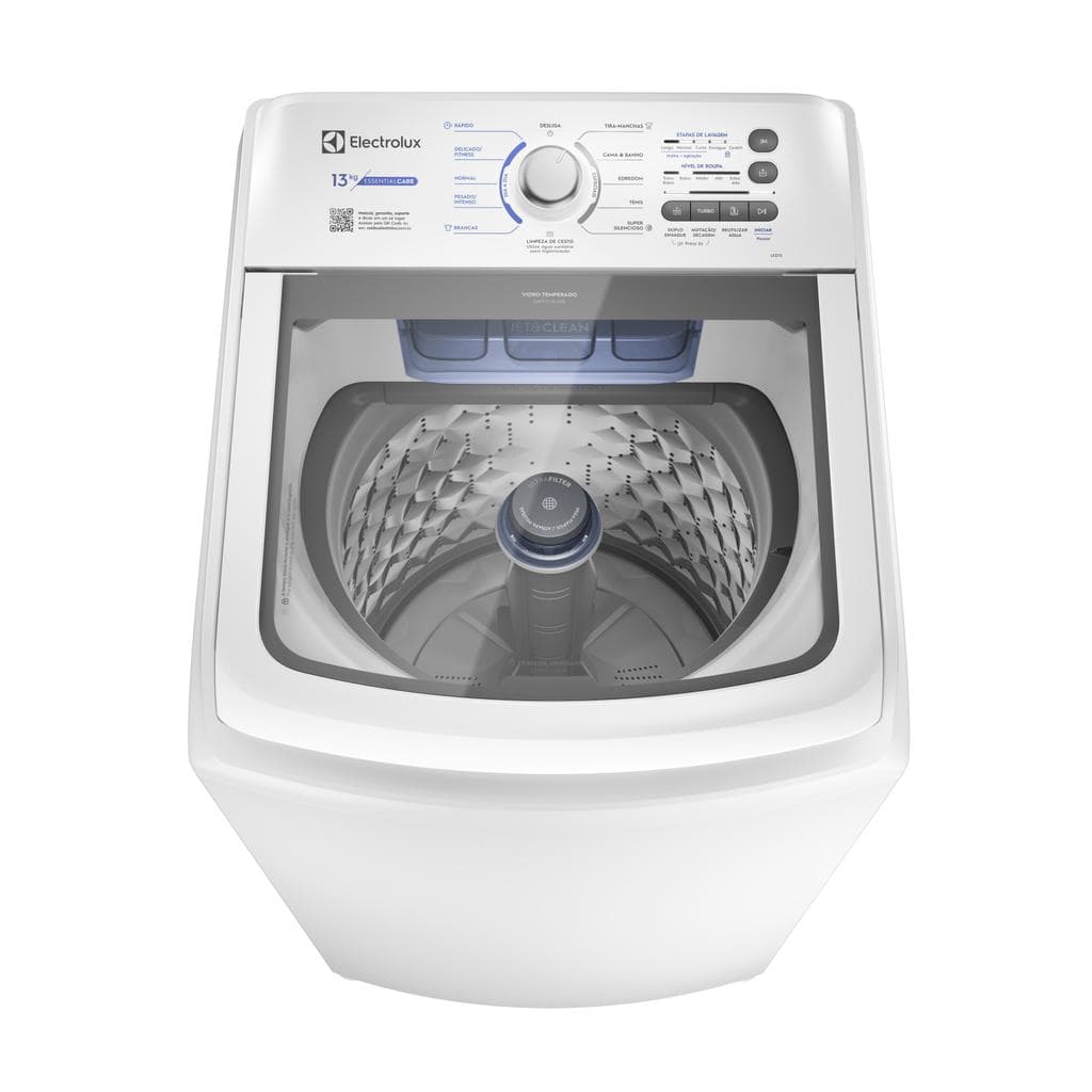 Máquina de Lavar Electrolux 13kg Branca Essential Care com Cesto Inox  e Jet&Clean (LED13