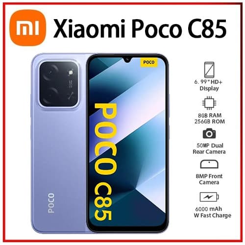 Novo) Xiaomi Poco C85 256gb 8gb Ram Global Cor Roxo + Capinha