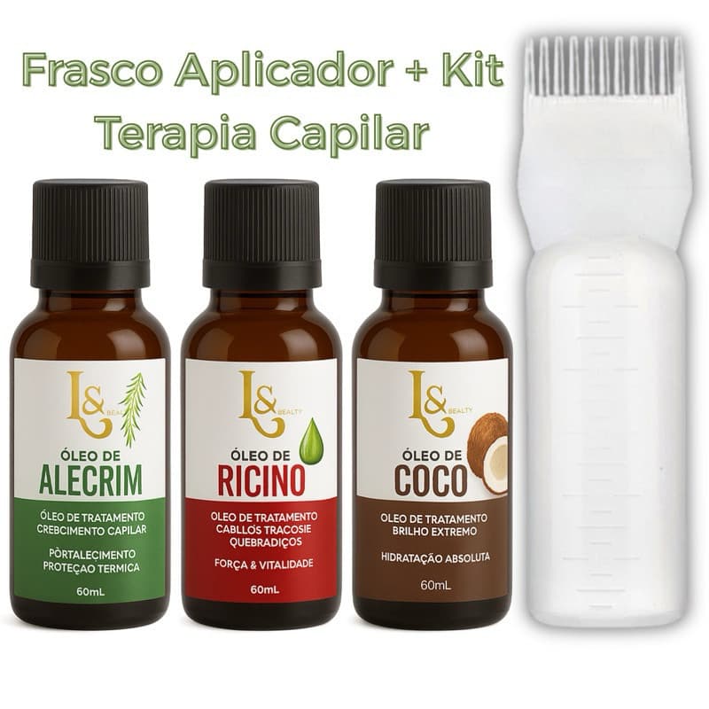 Kit Terapia Capilar Misturinha Óleo de Coco + Rícino + Alecrim 60ml