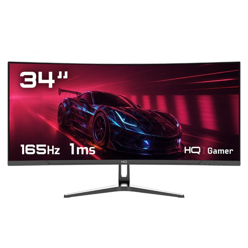 Monitor Gamer 34" Curvo 165Hz, UltraWide (QHD) - 3440x1440 AMD FreeSync, HDMI, DP, HQ Premium HQ34C16